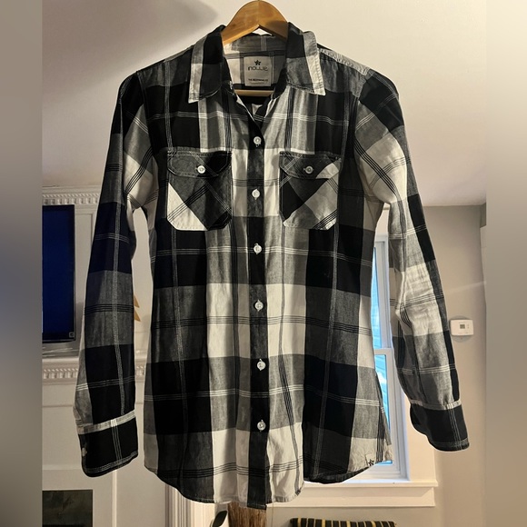 Plaid cotton button down M - Picture 3 of 5